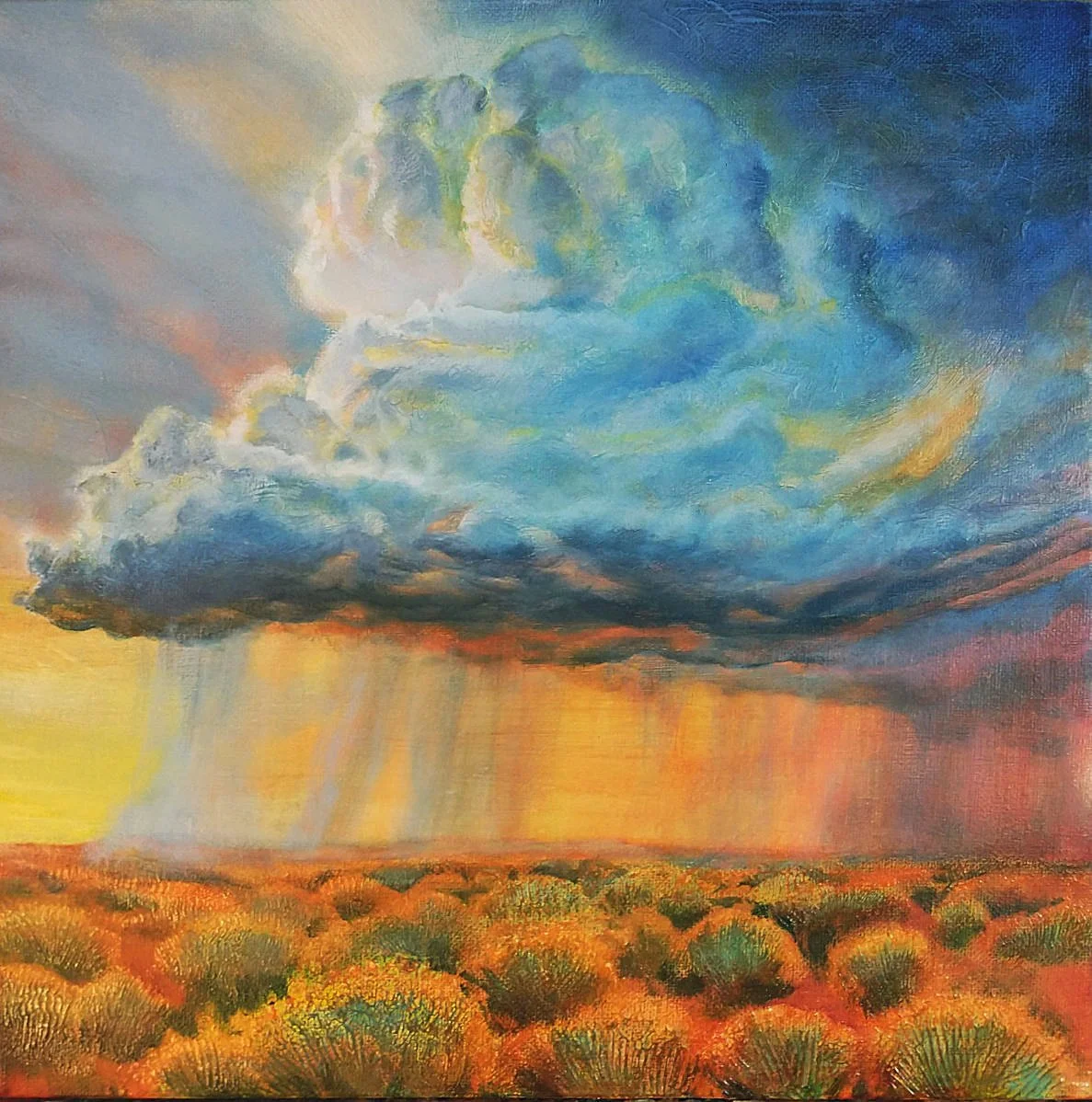 Storm Above the High Desert  12" x 12"