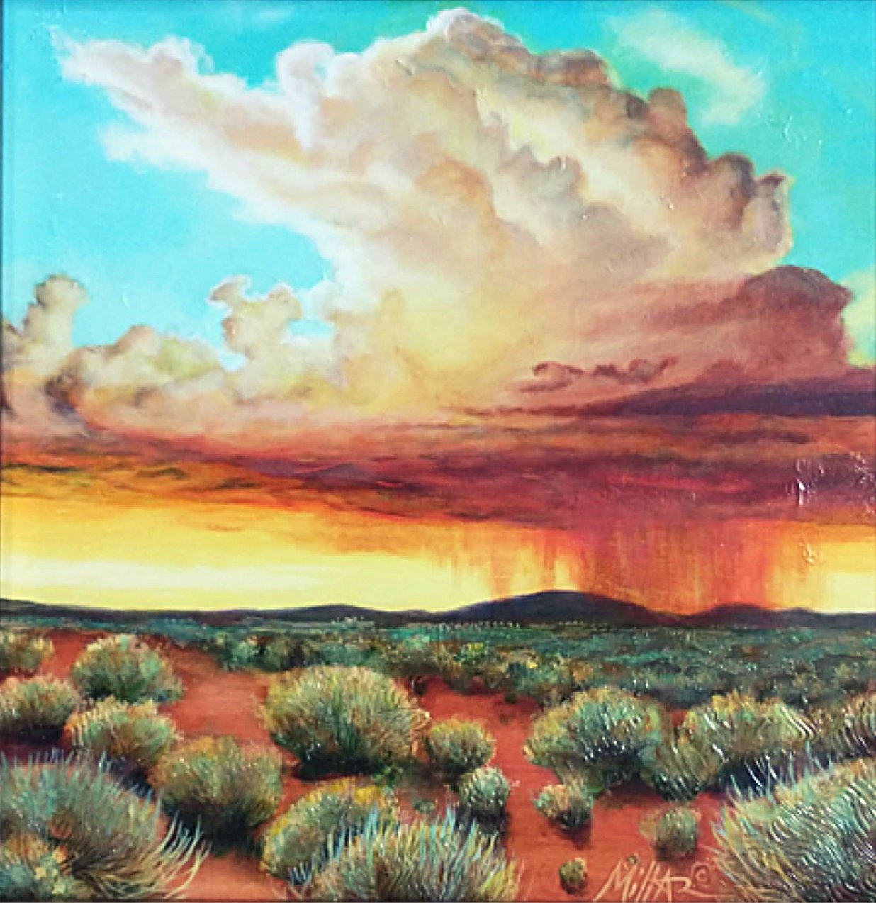 Turquoise Sky  10" x 10"