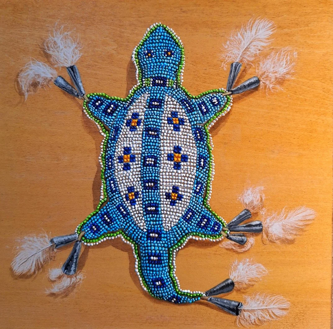 Beaded Lizard Cekpa  8" x 8"
