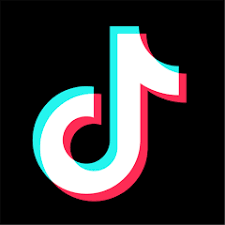 TikTok logo with black background