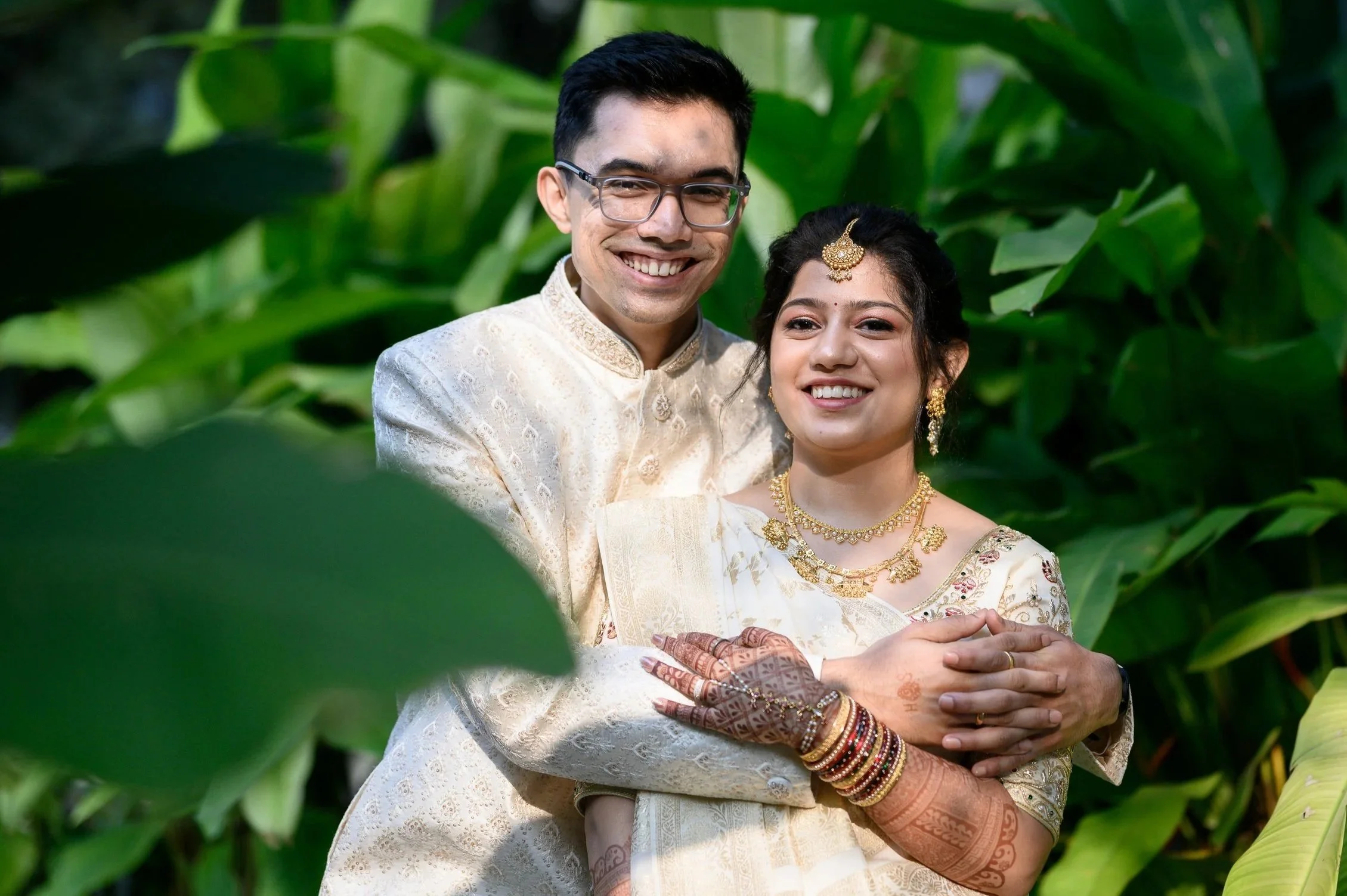Royal palace wedding portraits of a bride and groom curated by Le Festivaa.