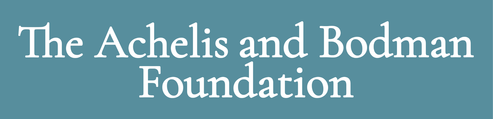 The Achelis and Bodman Foundation Logo