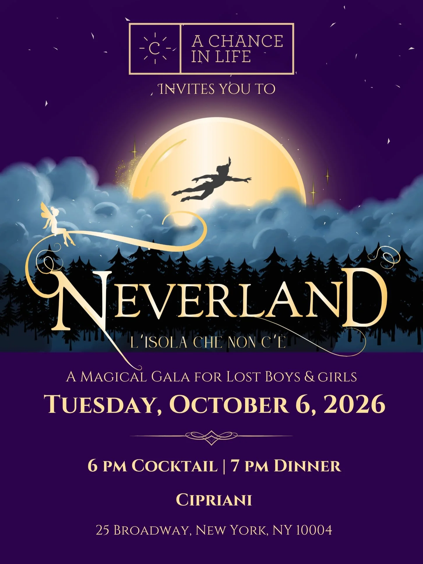 We are proud to share that Project Hospitality&rsquo;s CEO, Rev. Dr. Darlene &ldquo;Dr. Dee&rdquo; Williams, PhD, D.R.E., will be honored at A Chance in Life&rsquo;s 81st Annual New York Gala, Neverland: L&rsquo;Isola che non c&rsquo;&egrave;, on Tue