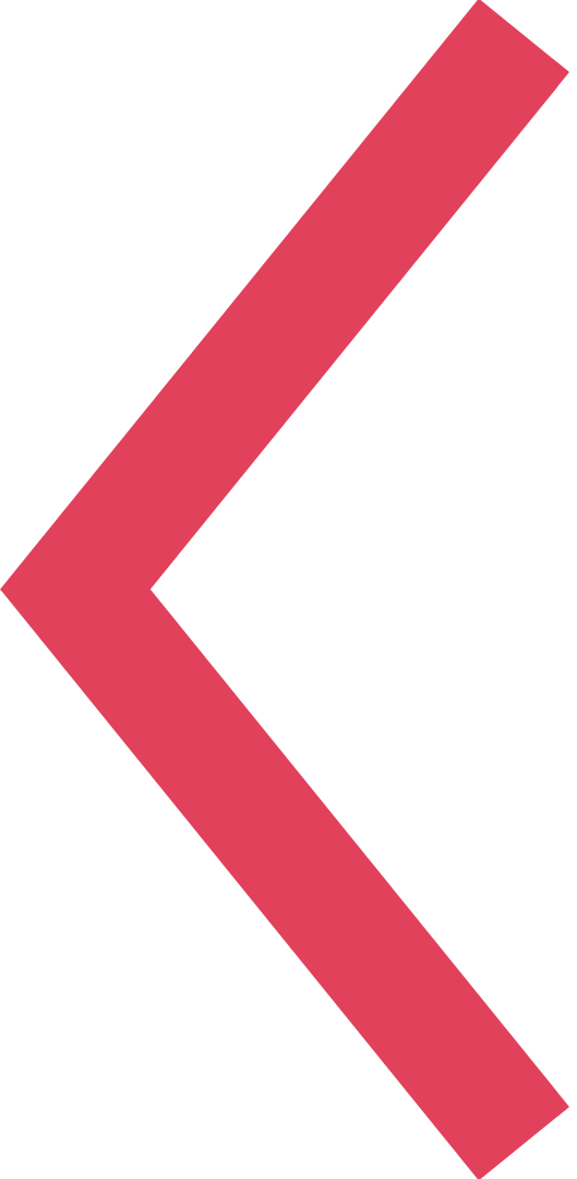 A red, left-pointing arrow on a transparent background.