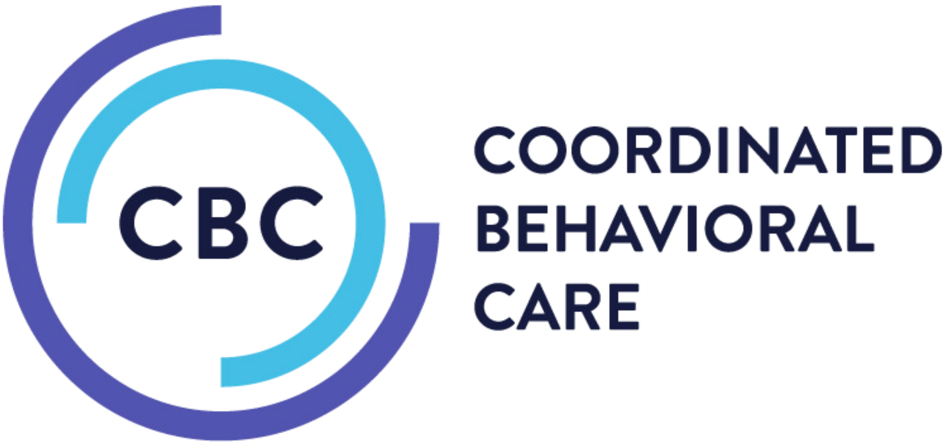Diagram with a circular graphic and text highlighting CBC, and words 'coordinated behavioral care'.
