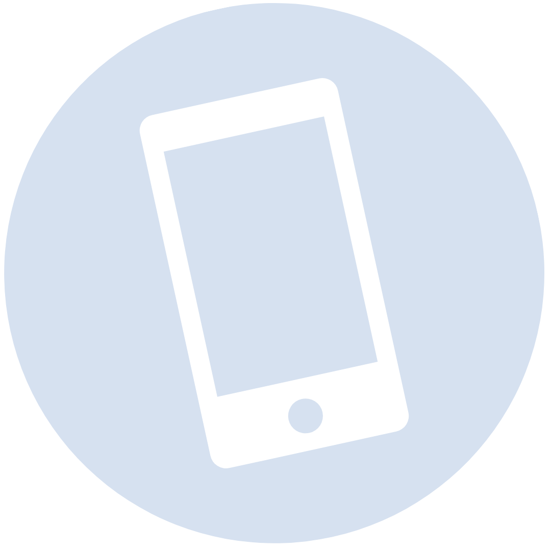 Icon of a smartphone in a circle
