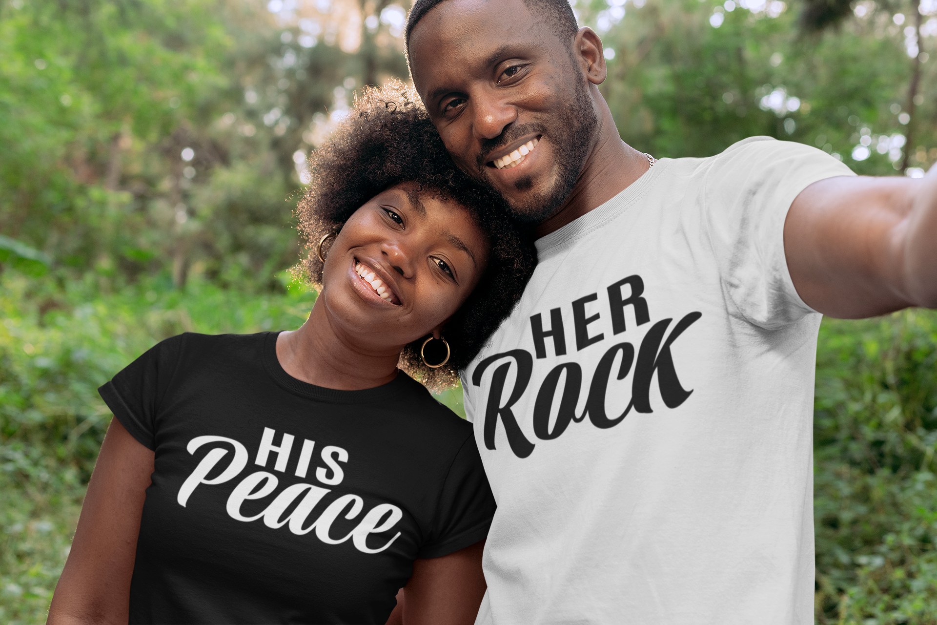 mockup-of-a-tender-couple-wearing-customizable-t-shirts-at-a-park-30613.png