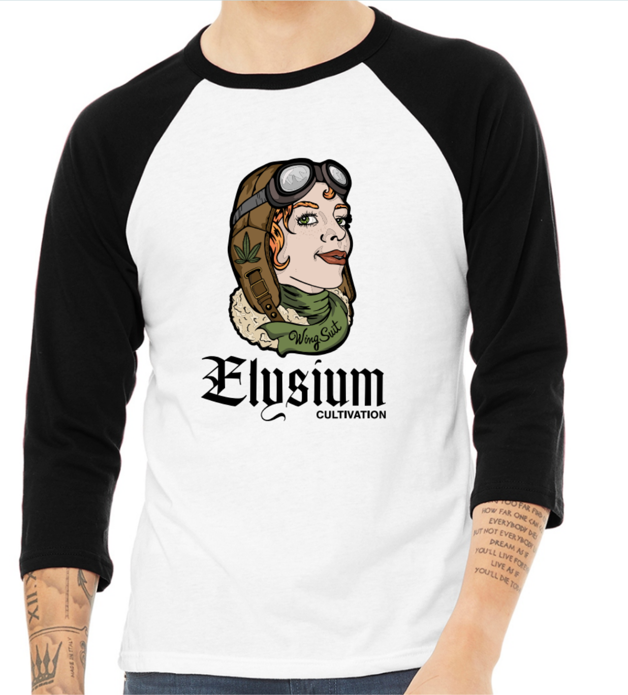 Elysium Wing Suit Baseball Tee
