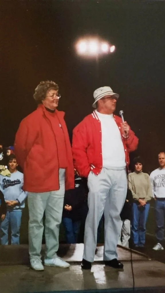 Illinois high school football coaches, John Elder, Judy Elder