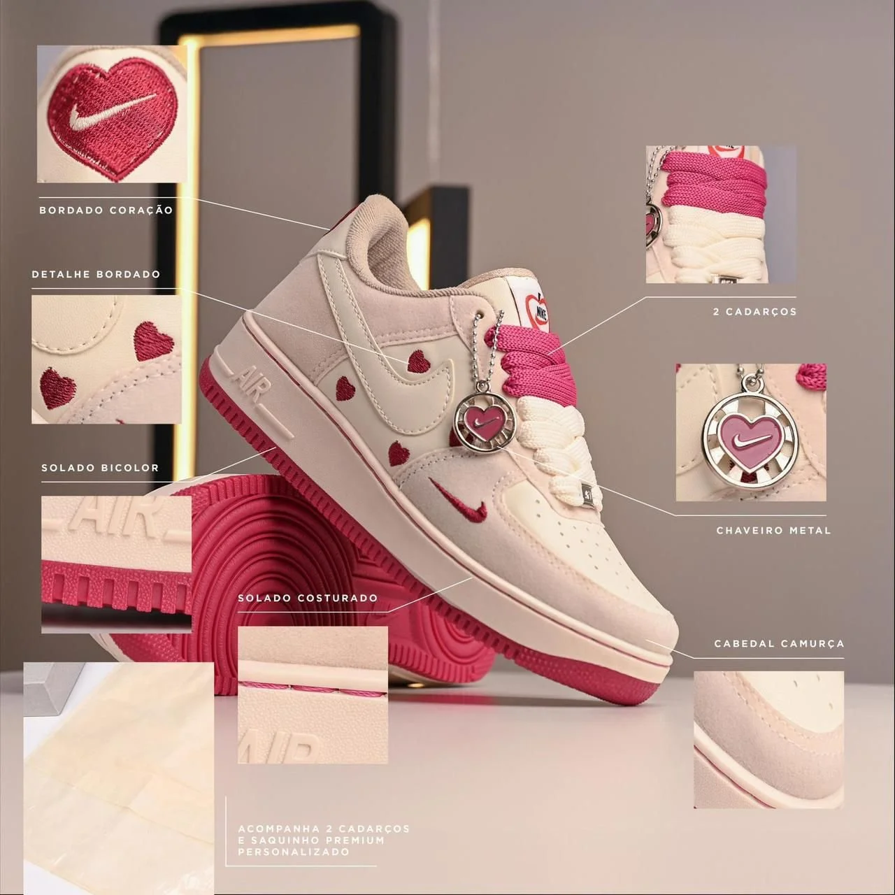 Nike Air Force AF1 Love - Luxo