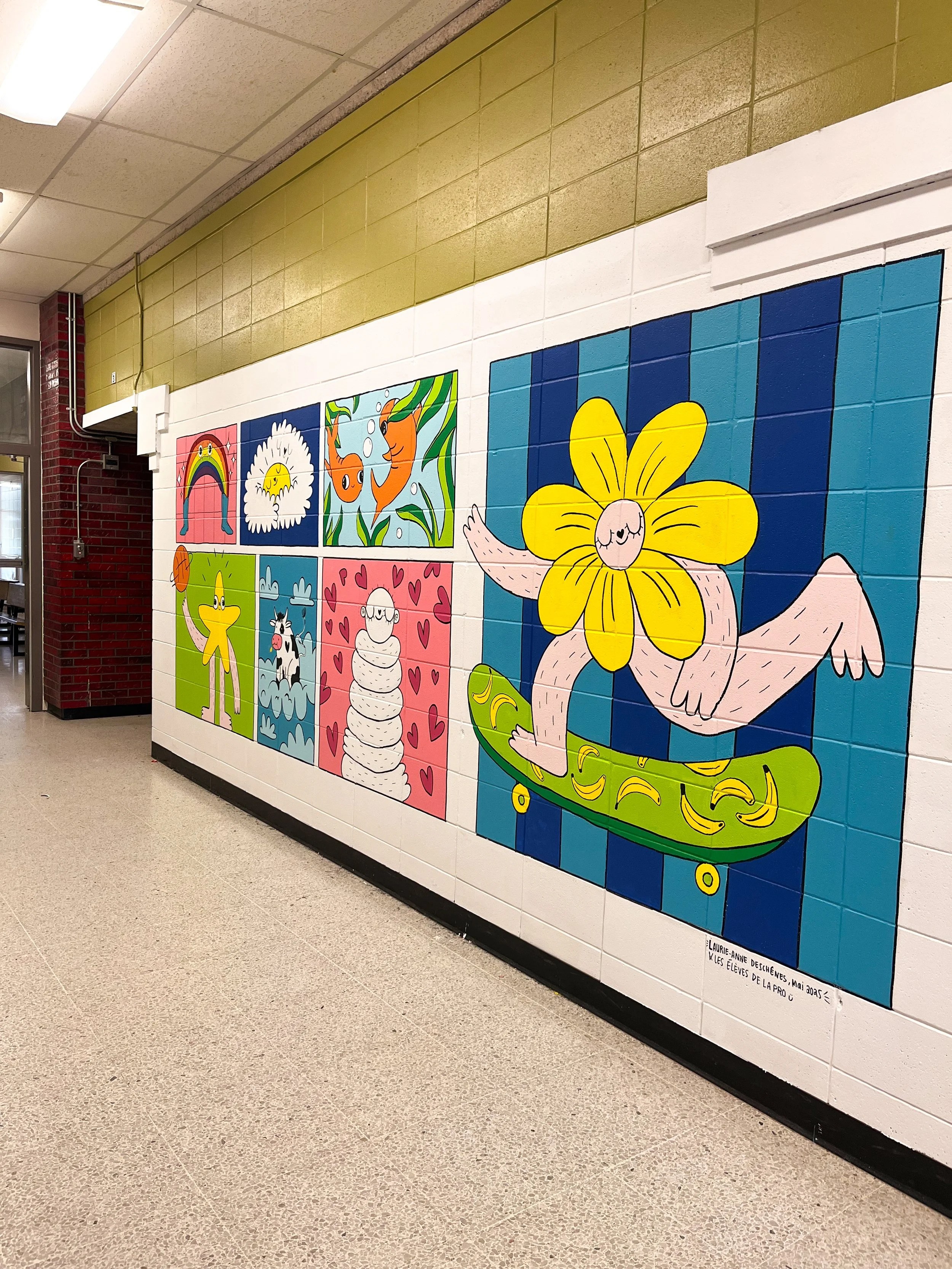 Murale dans une école secondaire