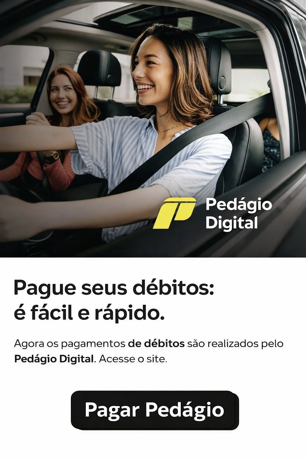 Carro passando no pedágio