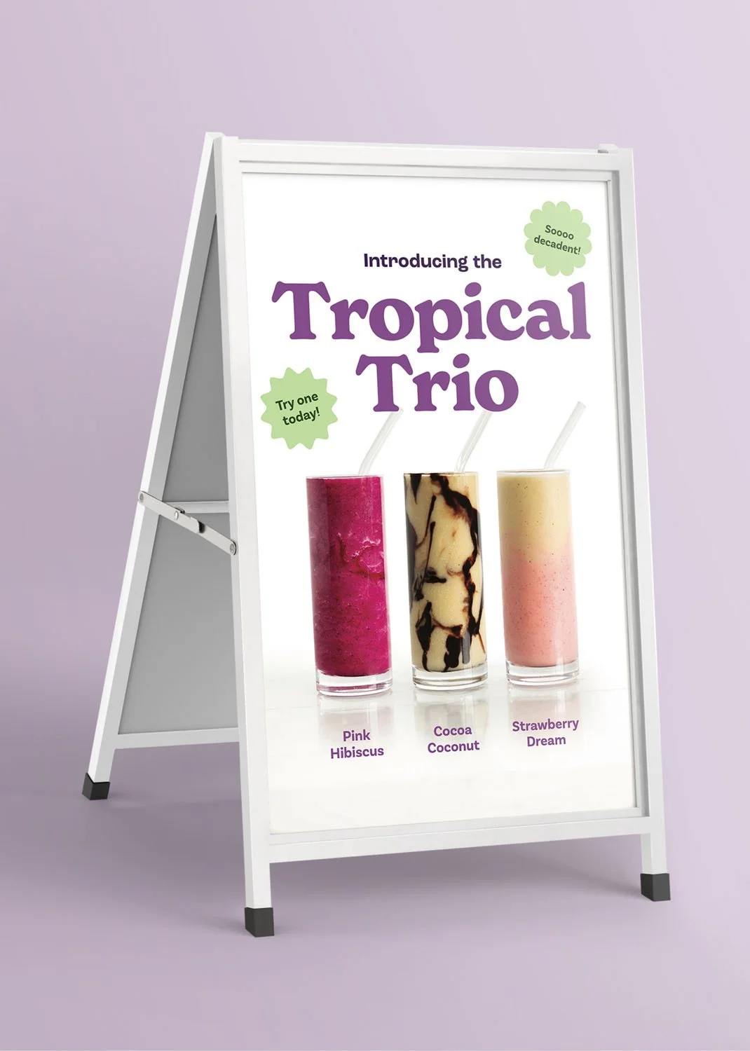 Rollin Oats Aframe Sign Mockup