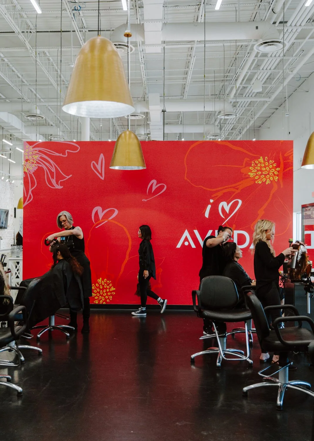 Be Aveda Salon Wall 'I Heart Aveda'