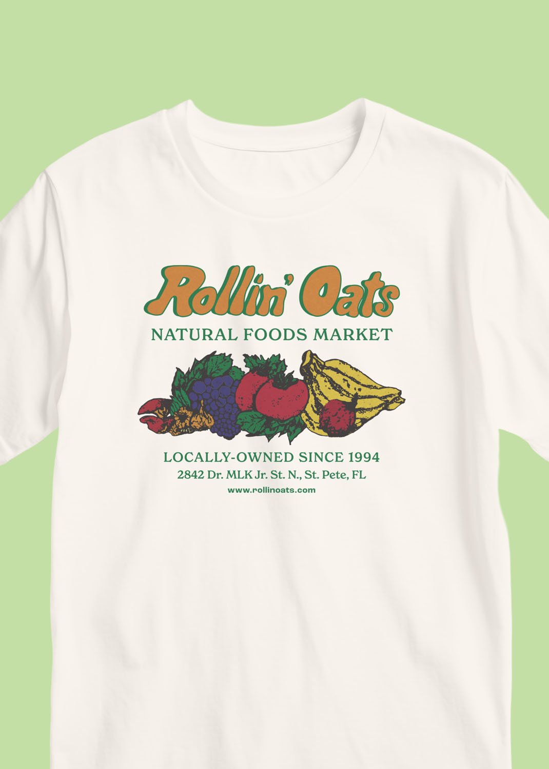 Rollin Oats Throwback Tshirt Design