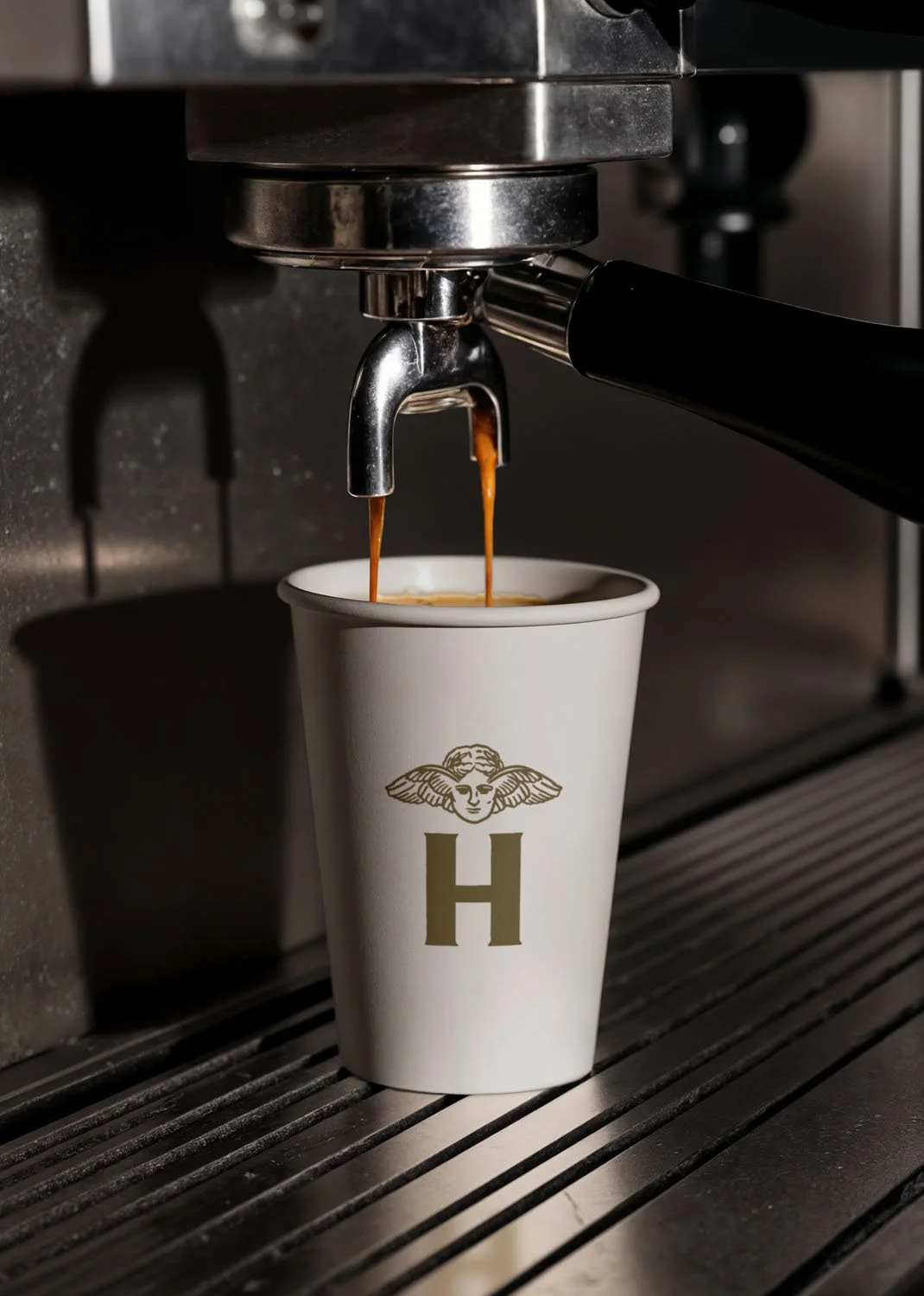 Hypnos Coffee Icon on Espresso Cup