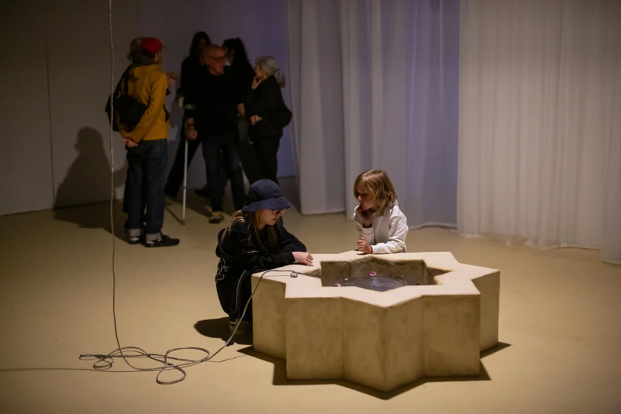 فرنگ  / Farang (2024), photo of opening event at Offline as part of Glasgow International Festival of Contemporary Art by Erika Stevenson