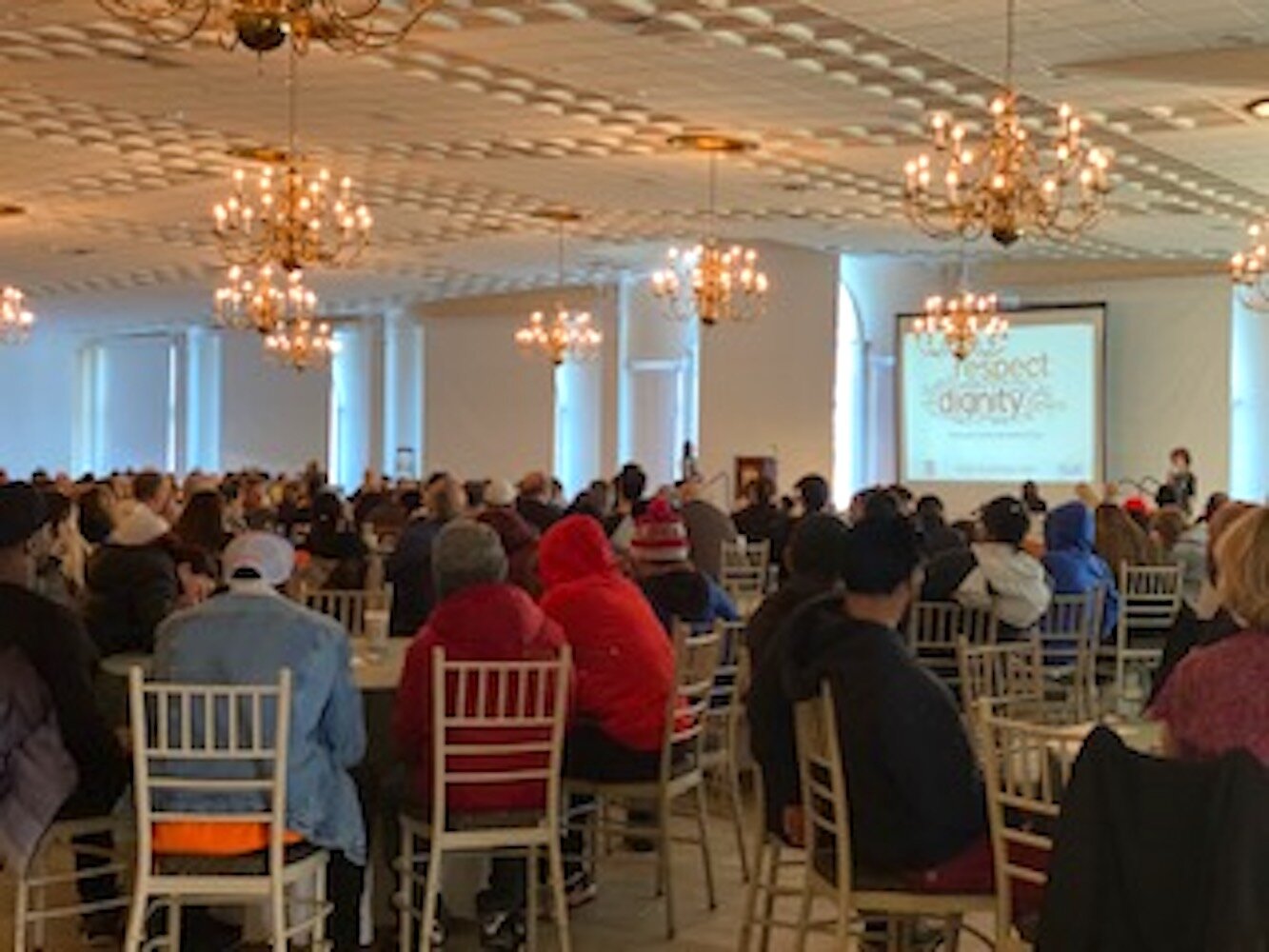 Audience during training