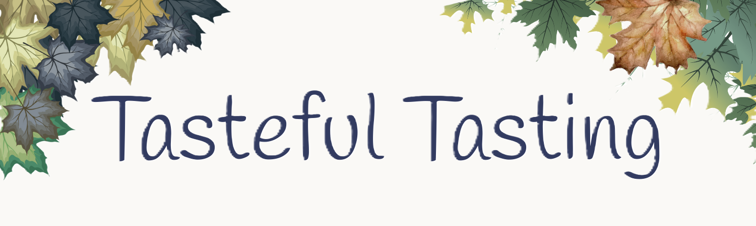 Tasteful Tasting graphic with leaves.