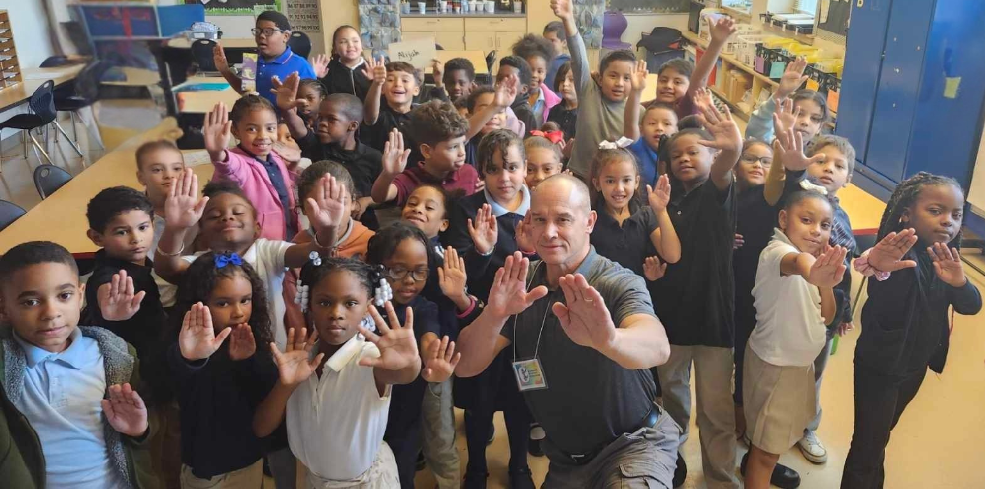 Children practicing Safety Techniques