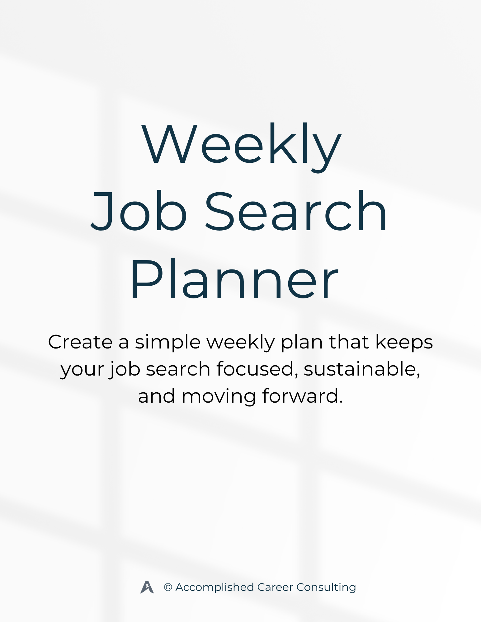 Weekly Job Search Planner