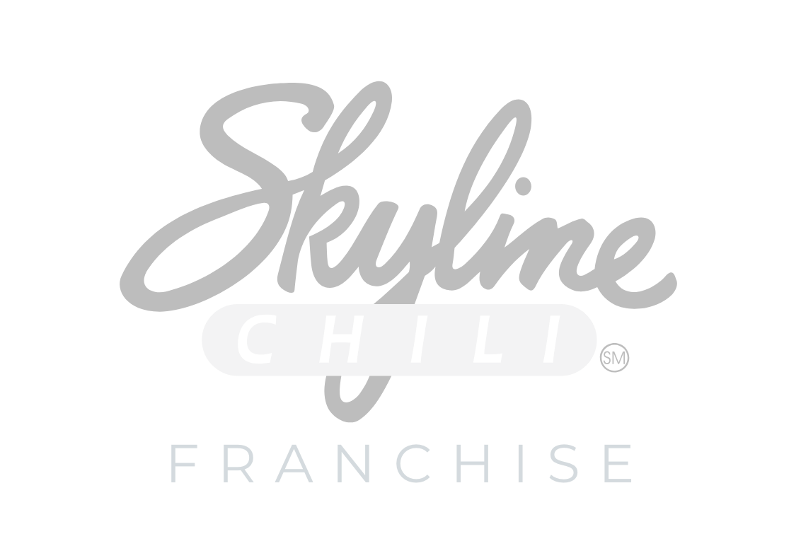 Logo with the word 'CHILI' in stylized white font on a gray background, with abstract black chili pepper shapes, and the word 'FRANCHISE' below.
