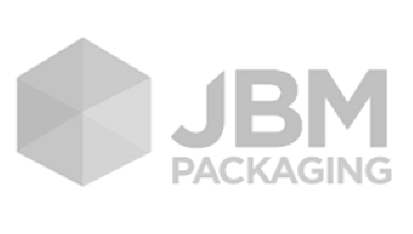 JBM Packaging logo with a 3D cube icon to the left of the company name in bold letters.