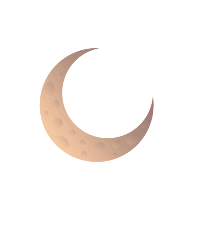 Une lune stylisée avec une surface cratérisée