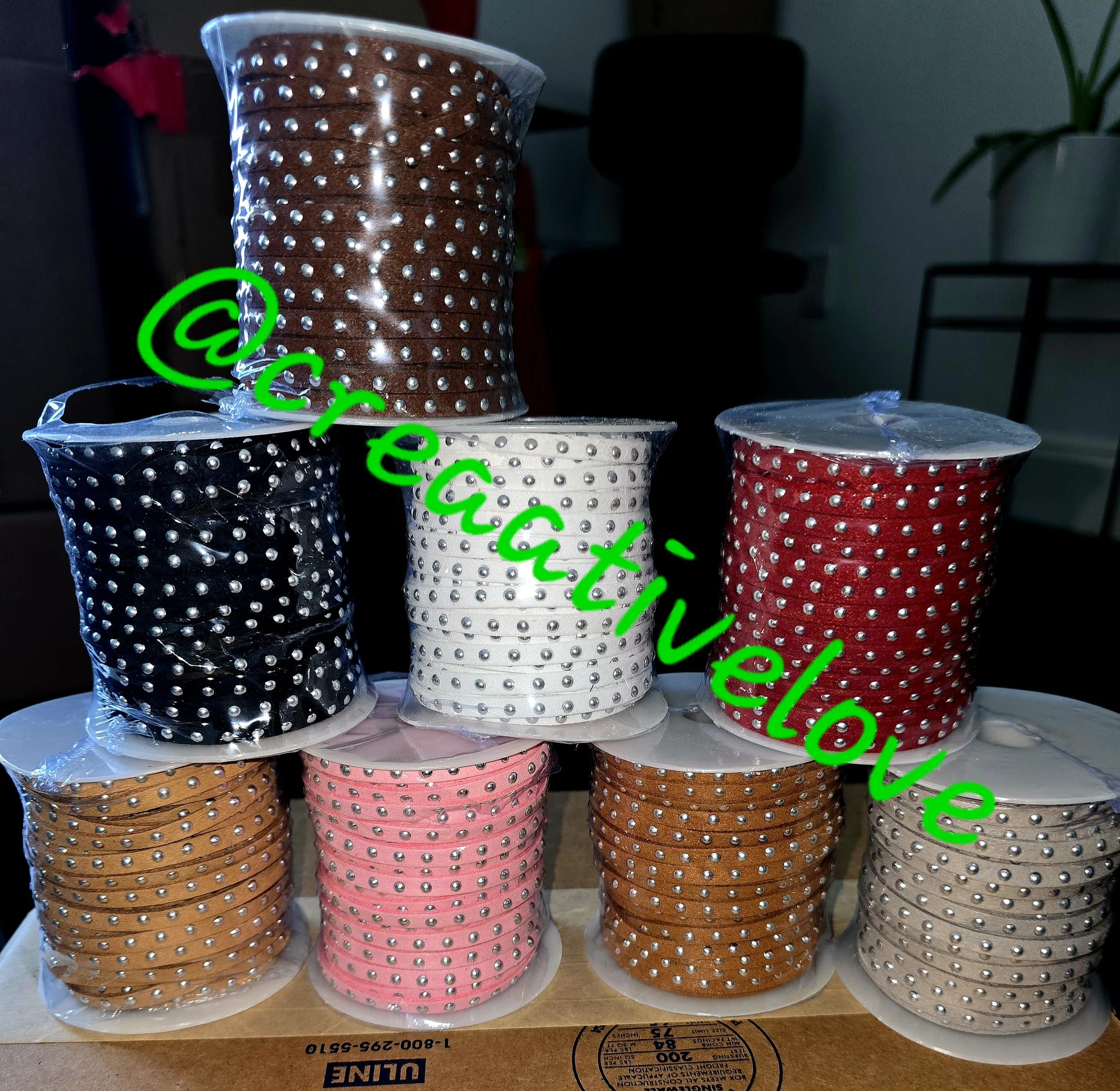 Faux Leather Trim Silver