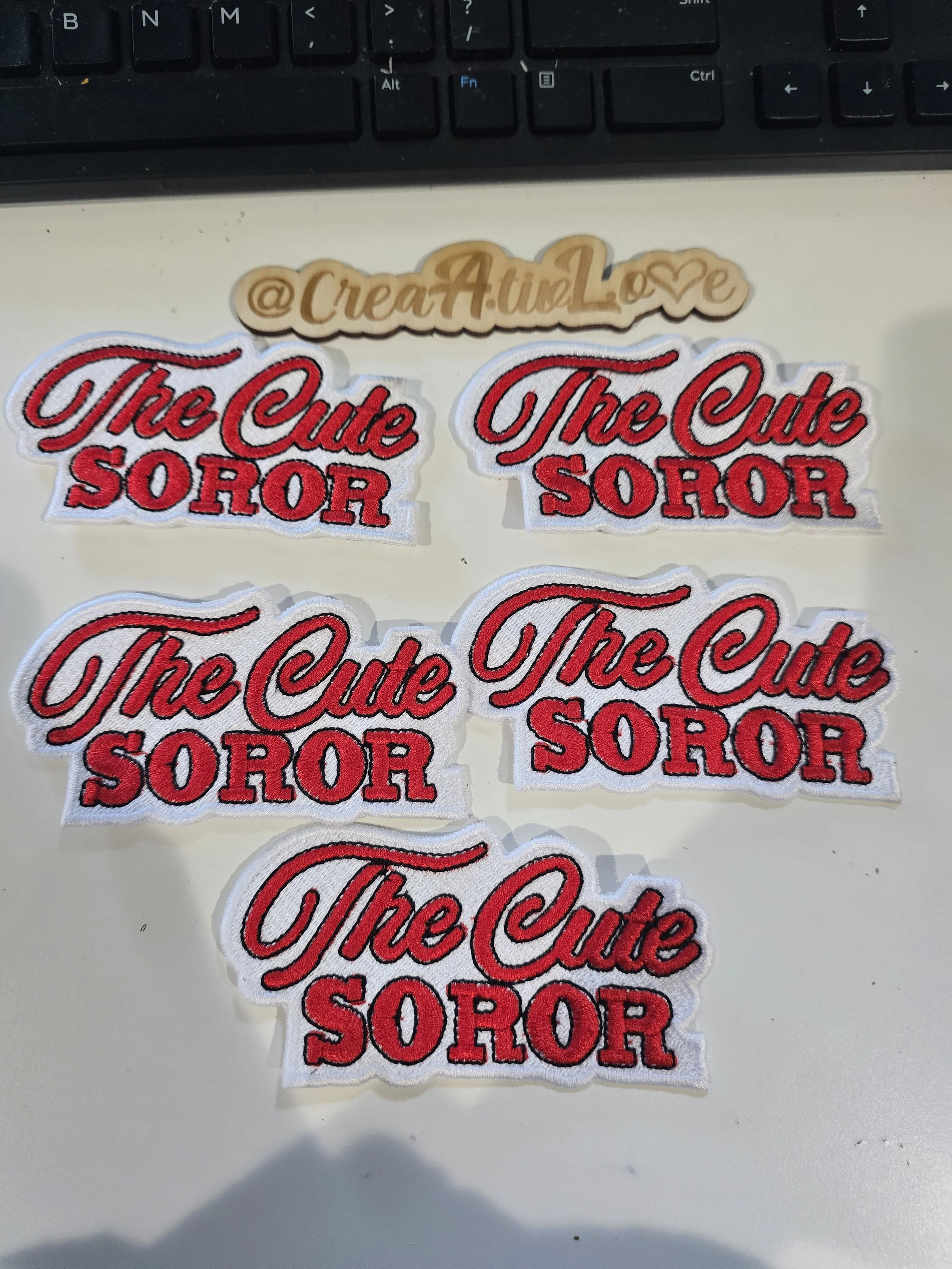 Sorority Spirit Embroidered Patch