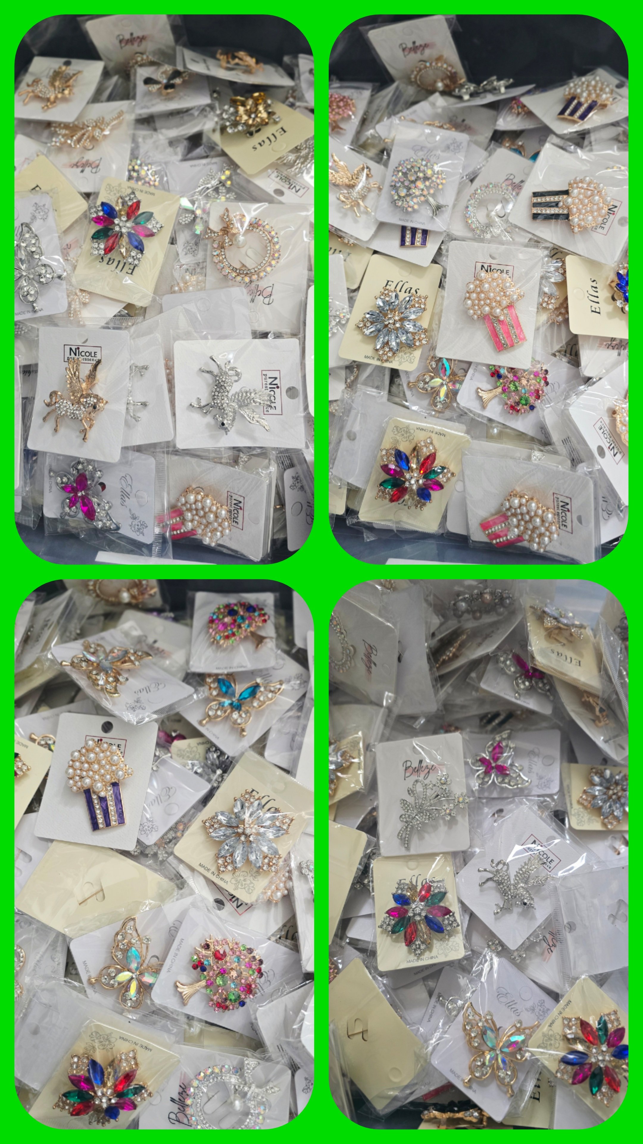 Vibrant Colorful Brooch Collection