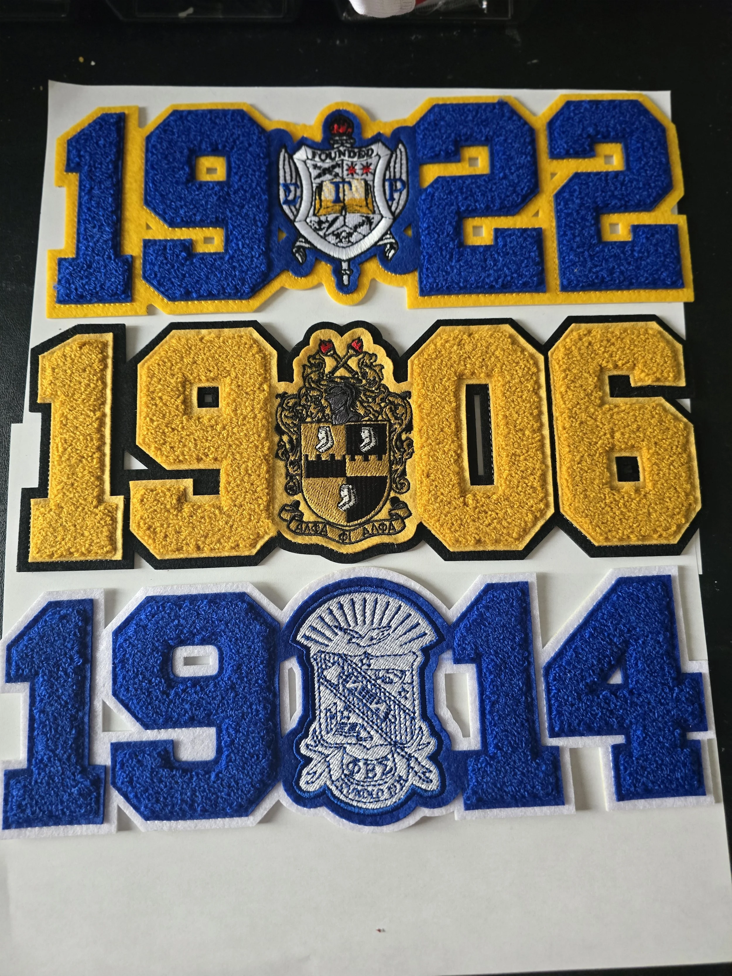 Vibrant Chenille Year Patches