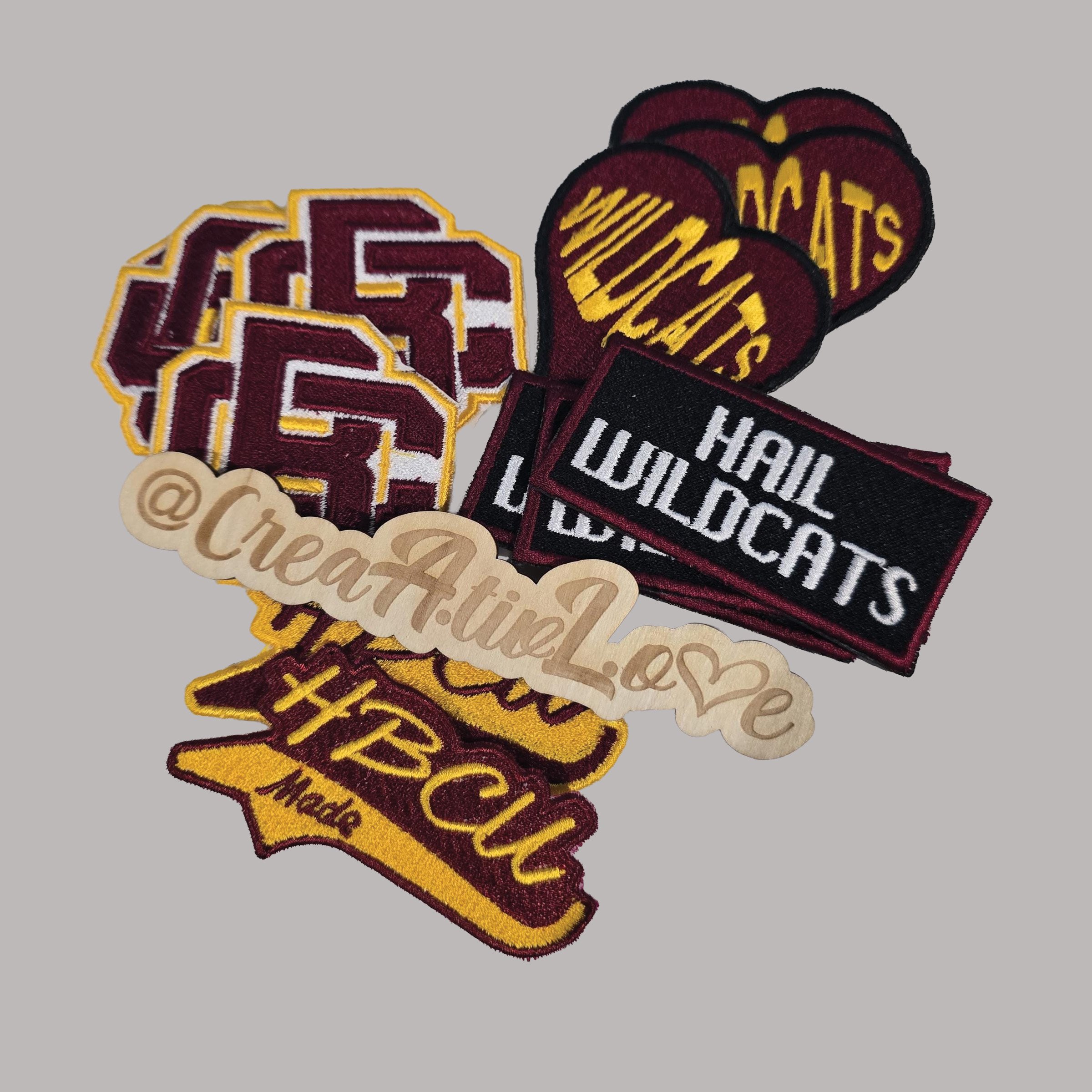 Embroidered College Spirit Patches