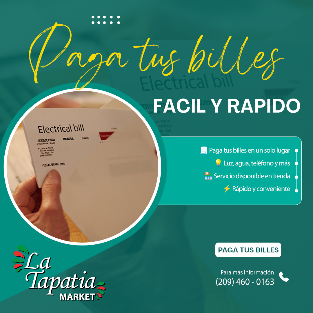 Bill payment services available in store in Stockton California