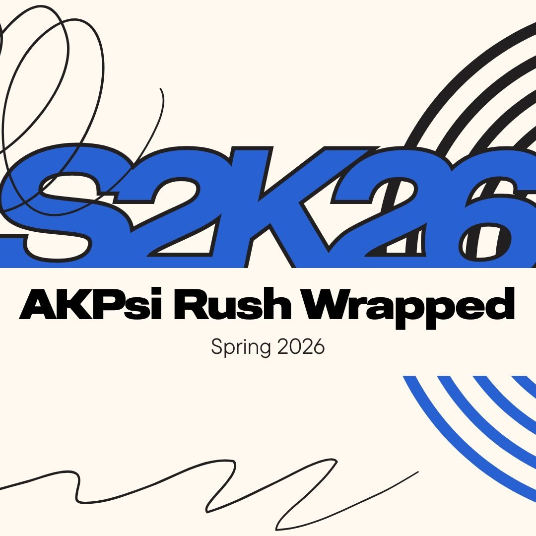 AKPsi Rush Wrapped is out!! 🎶

Our Spring 2026 schedule has officially dropped and we can&rsquo;t wait to start off the year with our new PC!

Make sure to join our GroupMe and fill out the interest form (links in bio) to stay in the loop on all thi