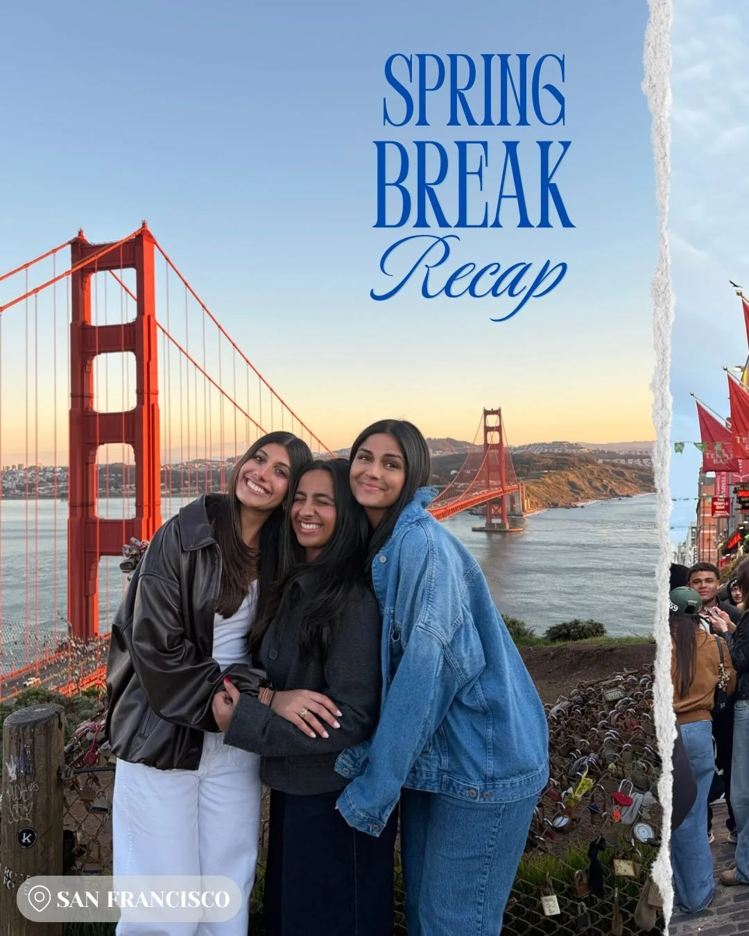 Quick spring break recap! Had so much fun traveling with our brothers ✈️☀️