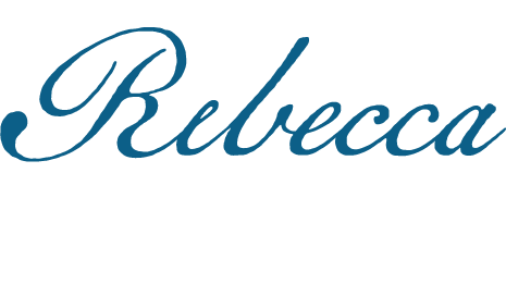 Elegant logo with the word 'Rebecca' in cursive font, followed by smaller text 'Exclusive Bridal & Prom'.