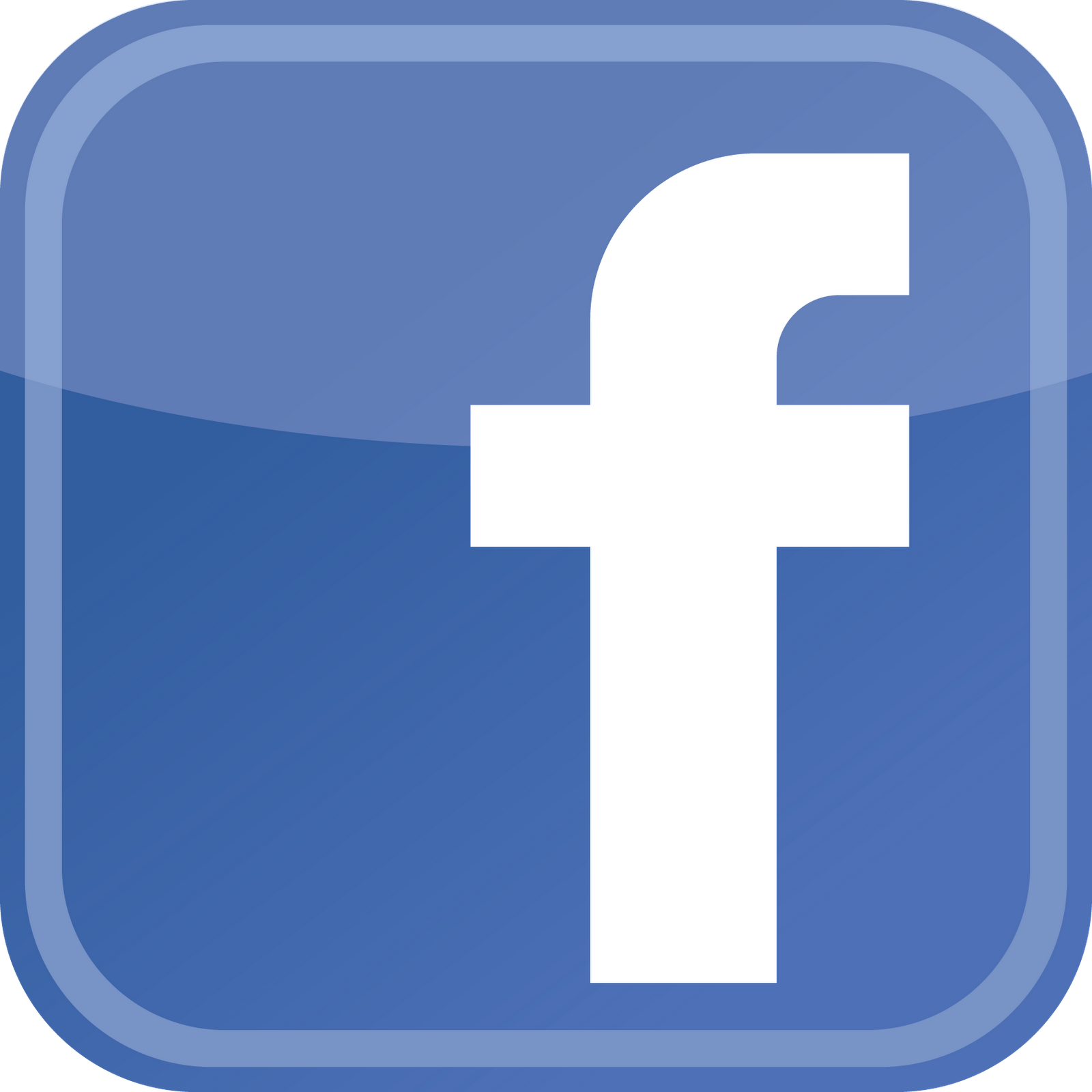 Facebook logo, blue square with white lowercase 'f' in the center.