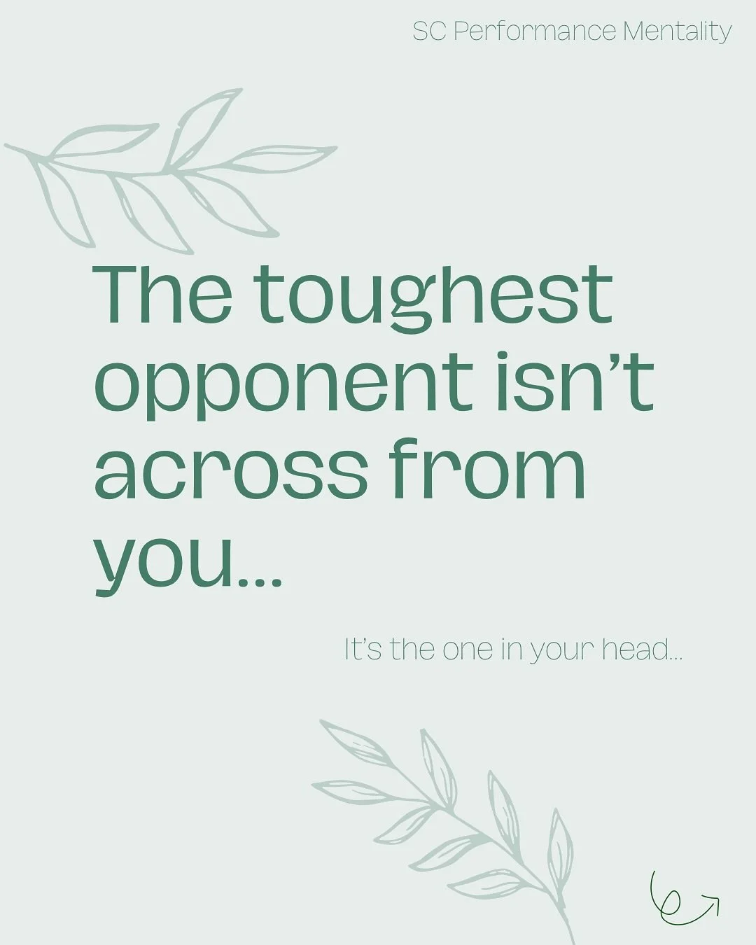 🧠 The hardest opponent isn&rsquo;t across the net, the court, or the field&hellip; it&rsquo;s the one in your head.
Doubt. Distraction. Pressure. Comparison. Perfectionism.
They all show up when the stakes are high.
But here&rsquo;s the truth 👉 you
