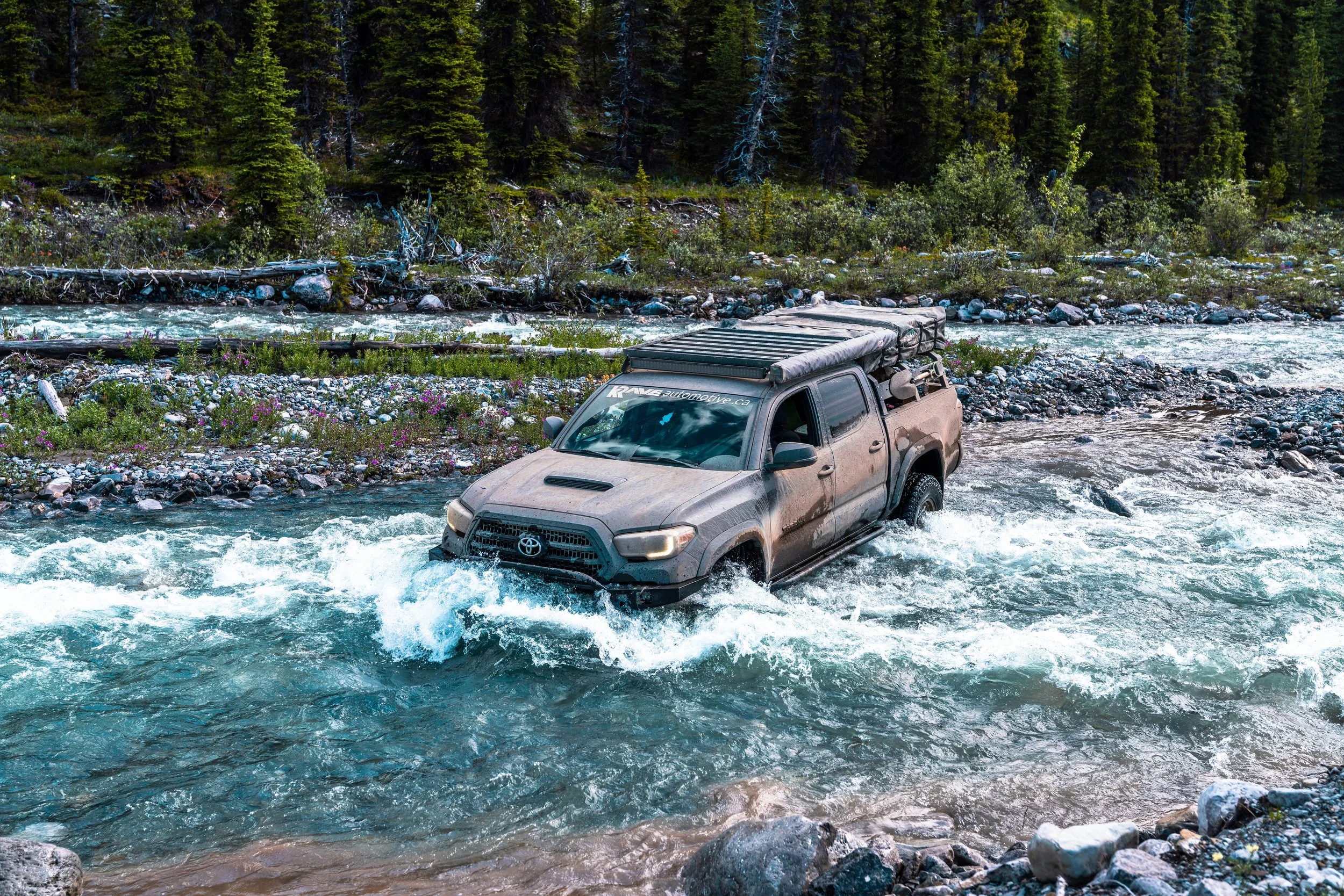 Drive through river courses