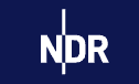 Das Logo von NDR, einem deutschen öffentlich-rechtlichen Rundfunkanbieter.