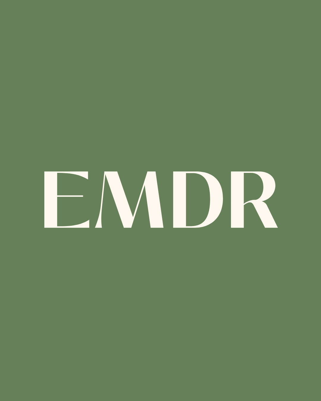 Green background with the white text 'EMDR' in the center.