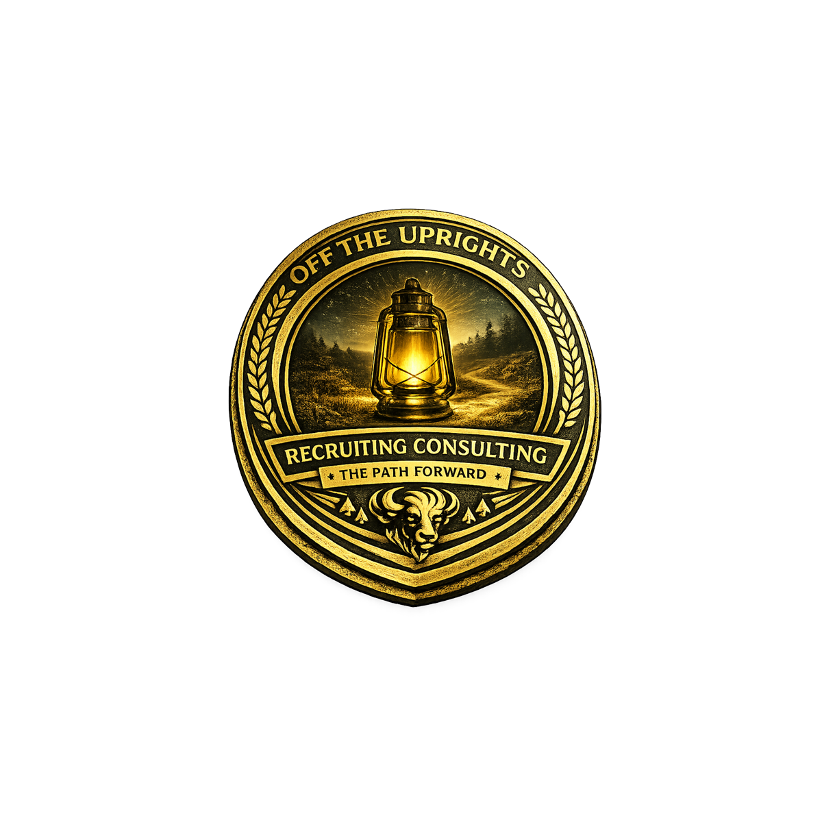 A mountain landscape with snow-covered peaks in the background and a modern building on a grassy hill in the foreground.