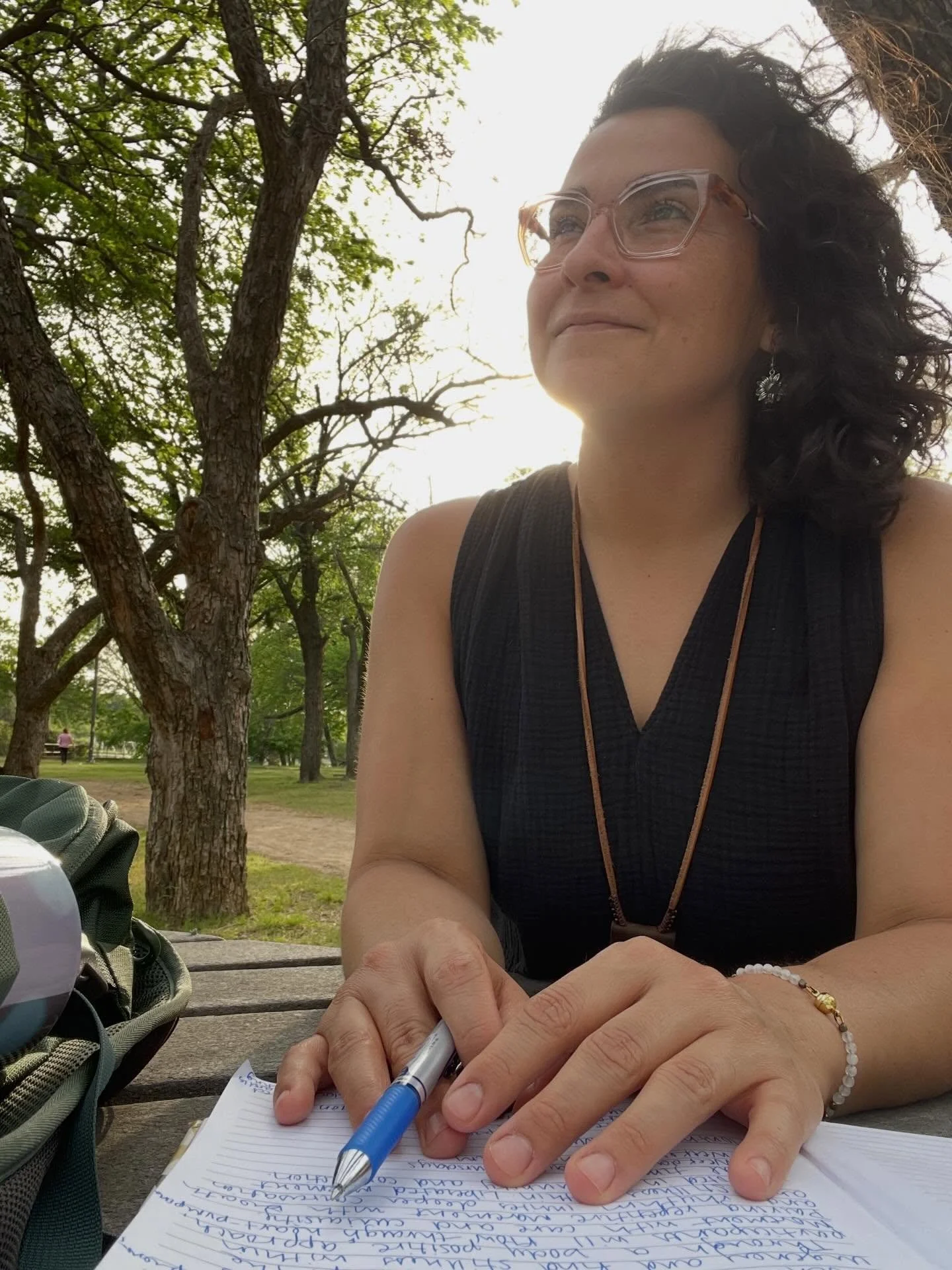 My Spirit-Led Coach @afrocommuniversity has inspired me to experience the local outdoors with my journal. Yesterday, while waiting for a baseball game to start, I took a moment to sit with Spirit and listen.

The message received was all about Medita