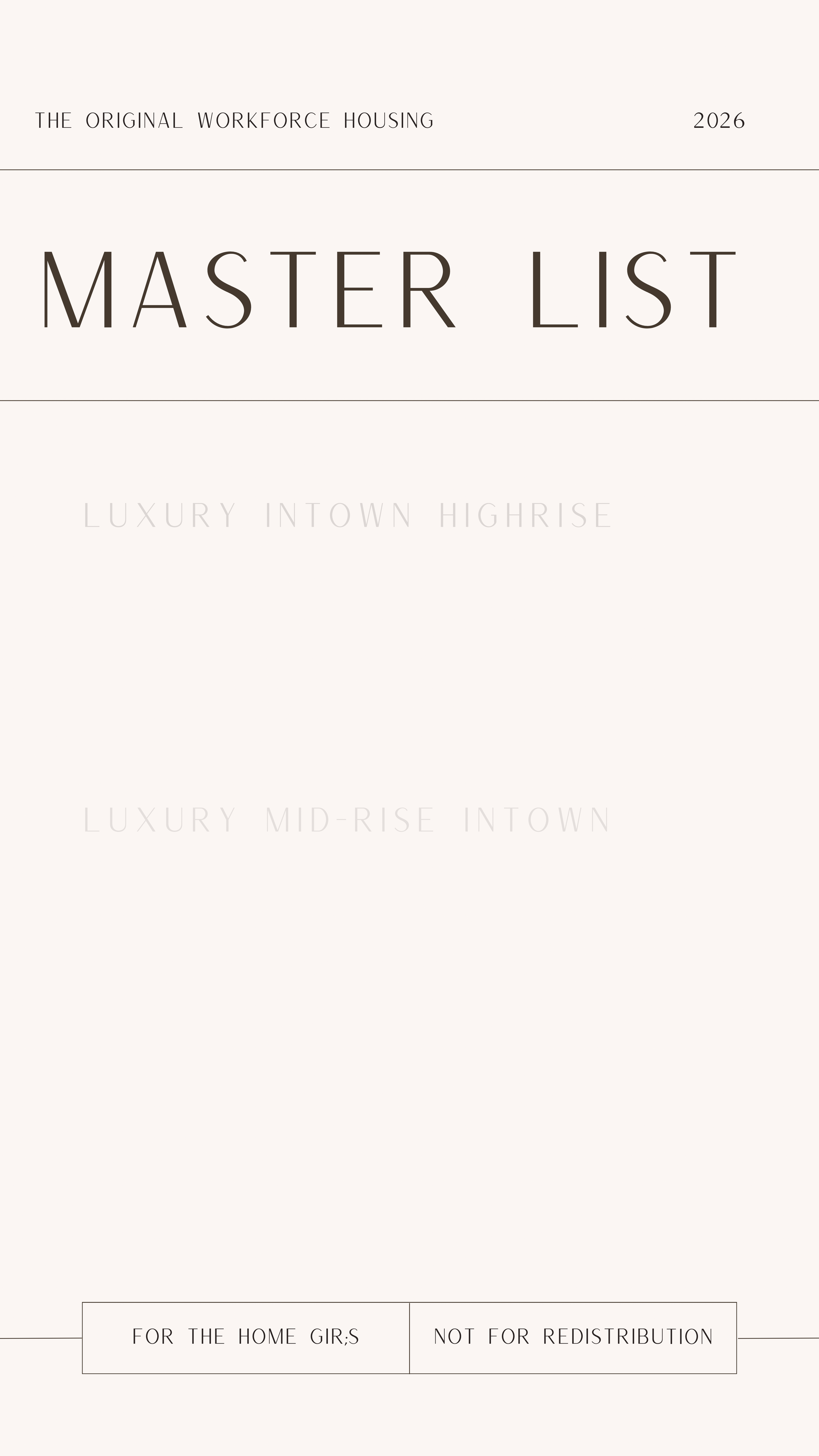 The Original Workforce Housing Master List