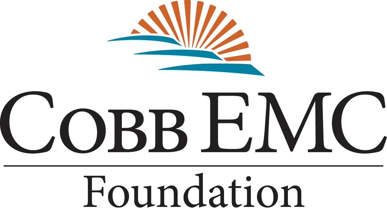 Logo of the Cobb EMC Foundation with a stylized sun and landscape design above the text.
