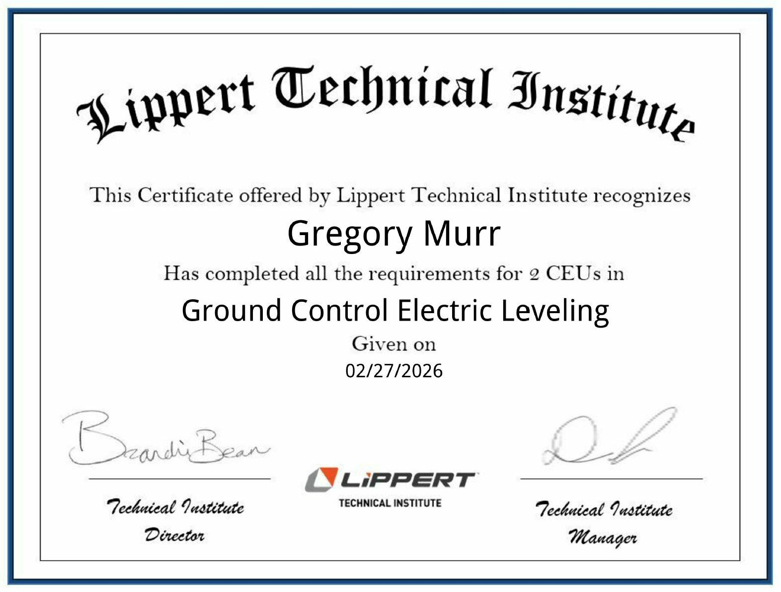 Ground Control Electric Leveling Certificate.png