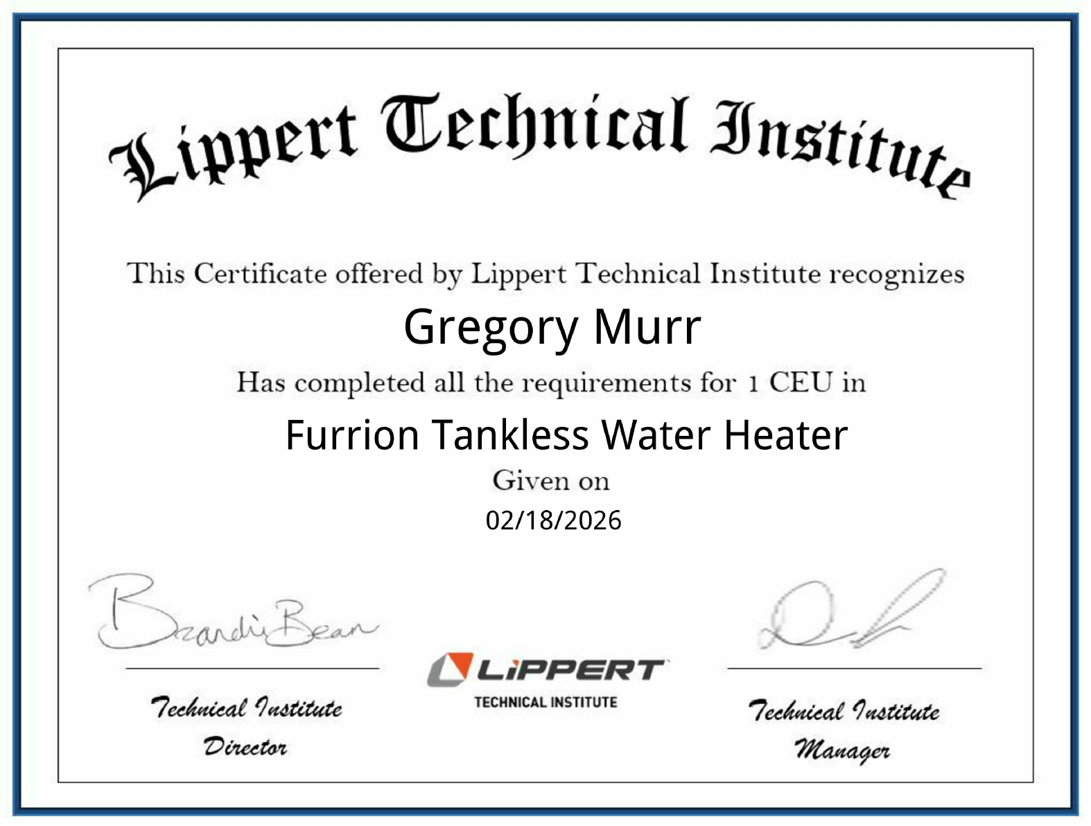 Furrion Tankless Water Heater Certification.png