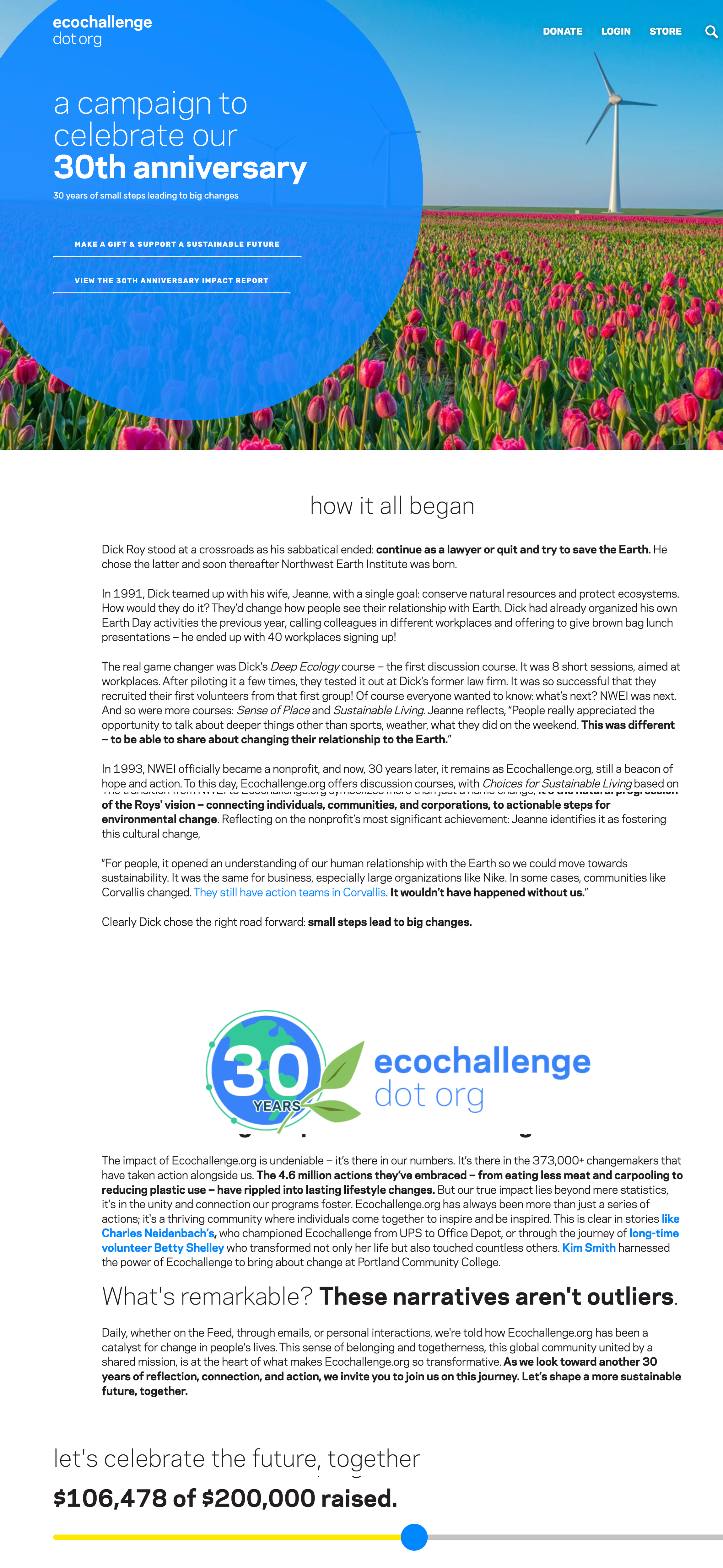 30th Anniversary Landing Page