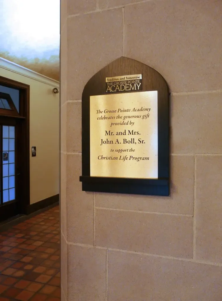 Grosse Pointe Academy Private School Donor Wall